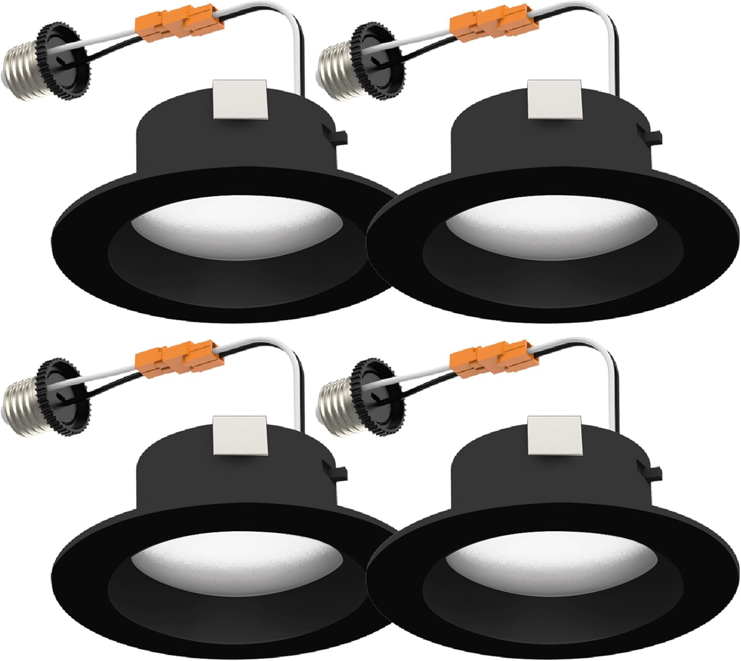 8W 3"" LED Smooth Trim Recessed Downlight, Matte Black Finish, Dimmable, 500 Lum gallery