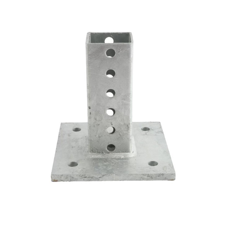 2" x 2" Square Sign Post Mounting Base (Galvanized Steel) gallery