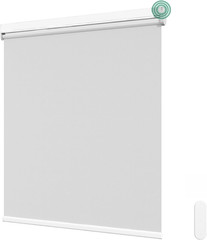 Remote Control Motorized Blackout Roller Blinds – White 35″ W X 72″ H