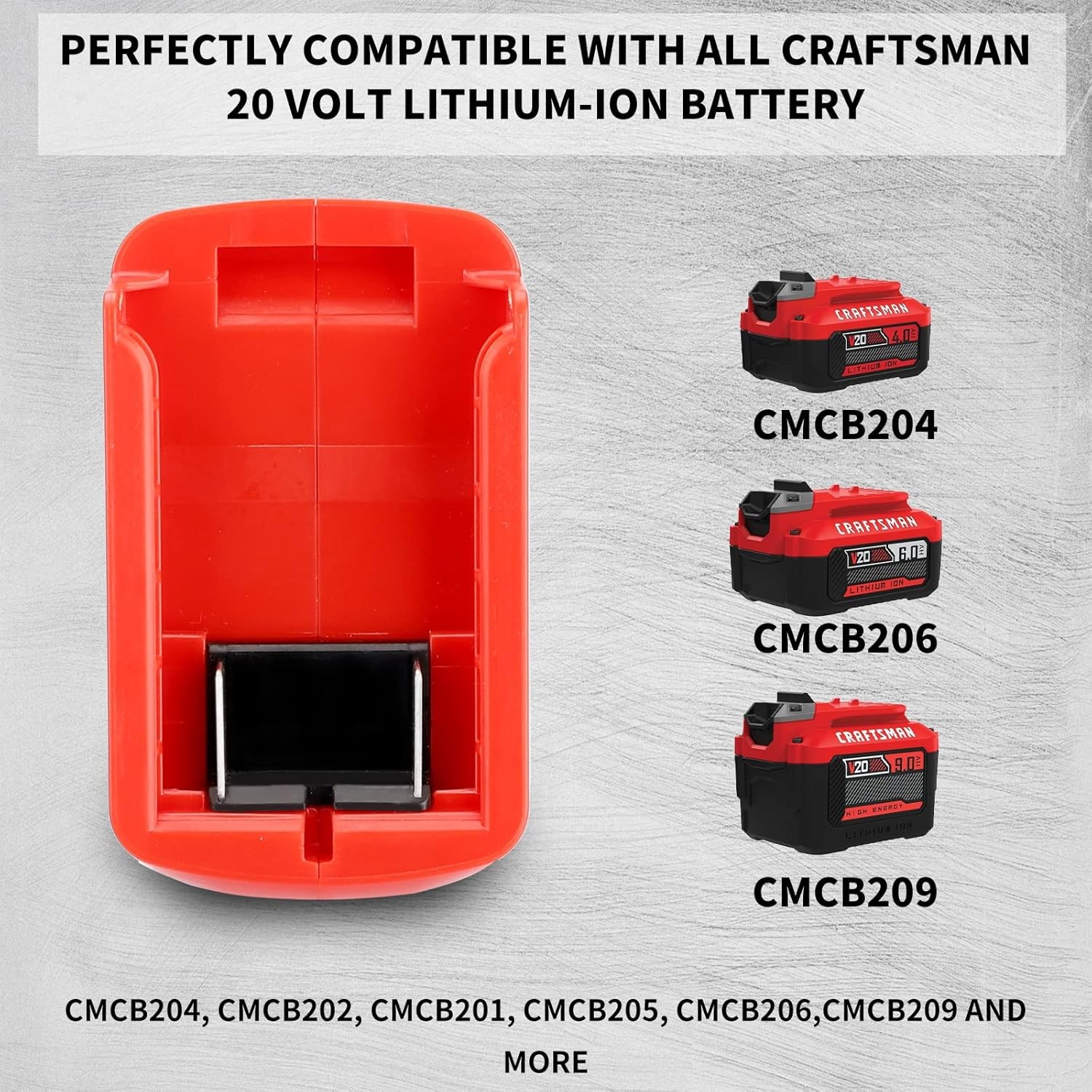 Battery Adapter for Craftsman V20 Battery USB Phone Charger Led Work Light 20V gallery