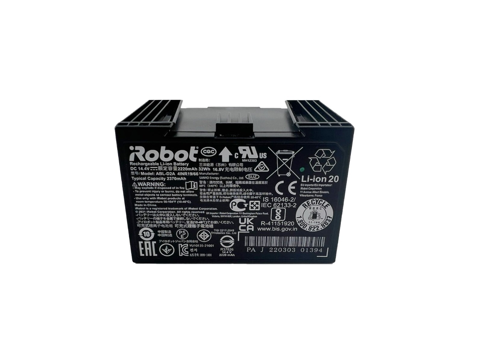 Genuine Lithium Ion Battery 2220mAh Replacement for iRobot Roomba j7 j7+ ABL-D2 gallery