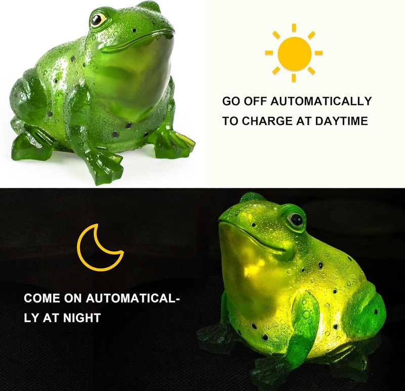 Waterproof Solar Frog Statue - E27 LED Mood Light - Highly Efficient Patio Decor gallery