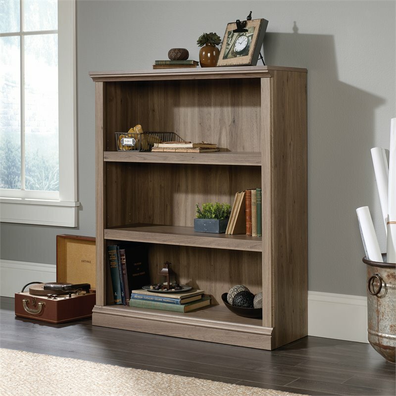 Sauder Select 3 Shelf Bookcase in Salt Oak gallery