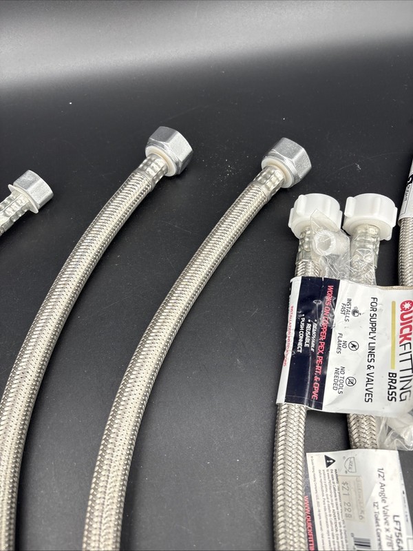 QUICKFITTING 1/2" Braided Line Connector (Push-to-Connect) Lot Of 7 New gallery