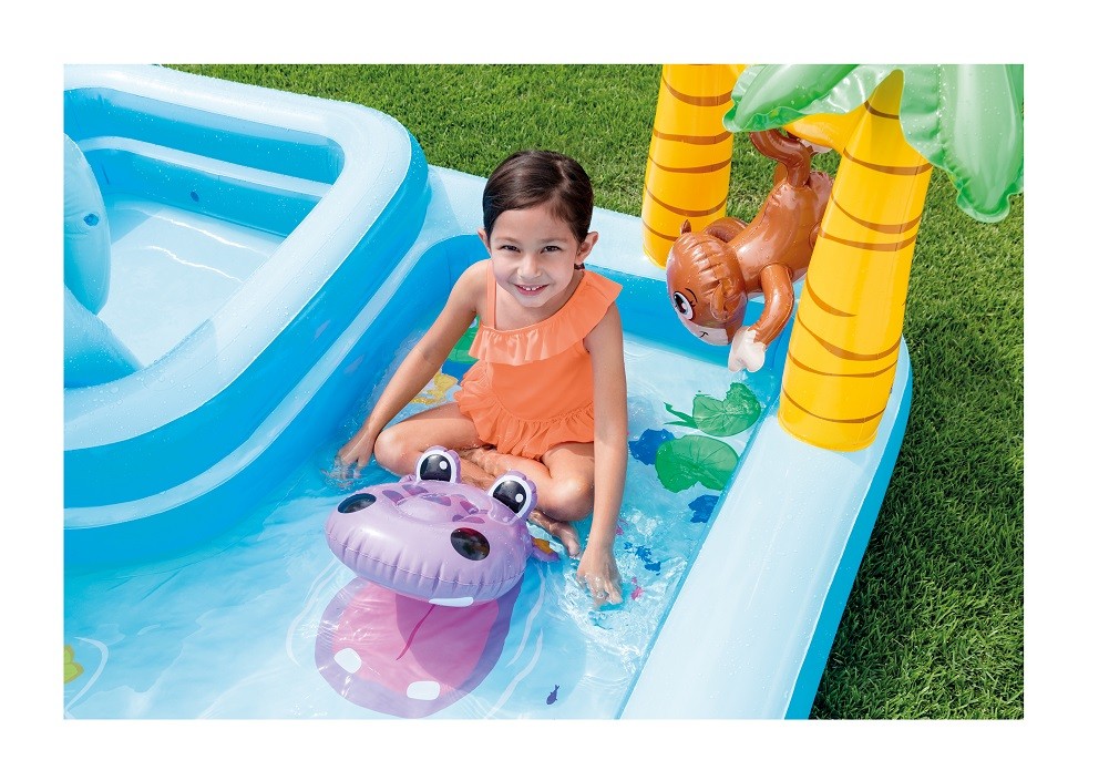 Intex Jungle Adventure Play Center Inflatable Kiddie Spray Wading Pool gallery
