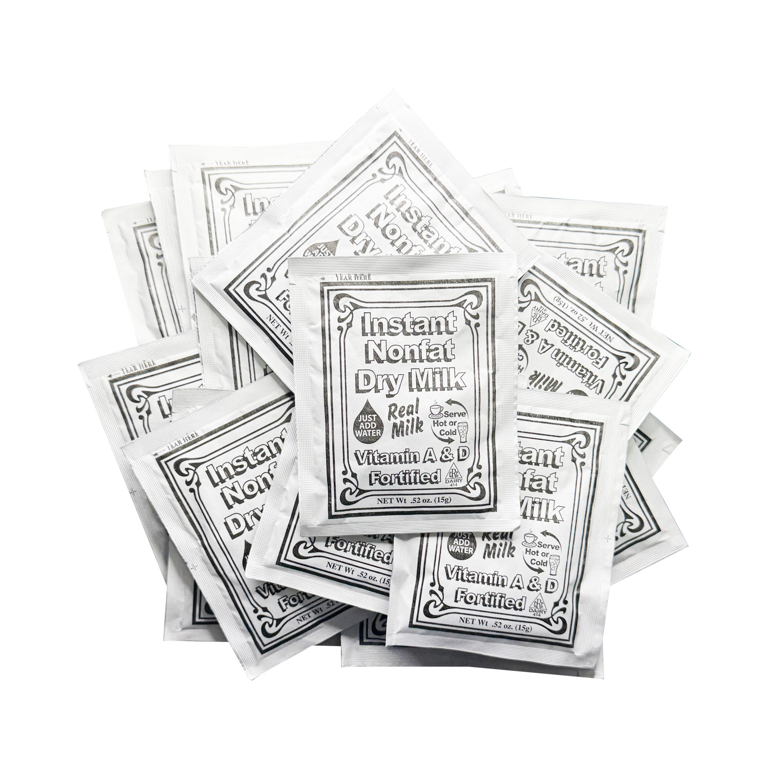 Non-Fat Dry Milk Packets, 15g Each 100 Pack, Instant Mix, Vitamin A&D Fortified gallery