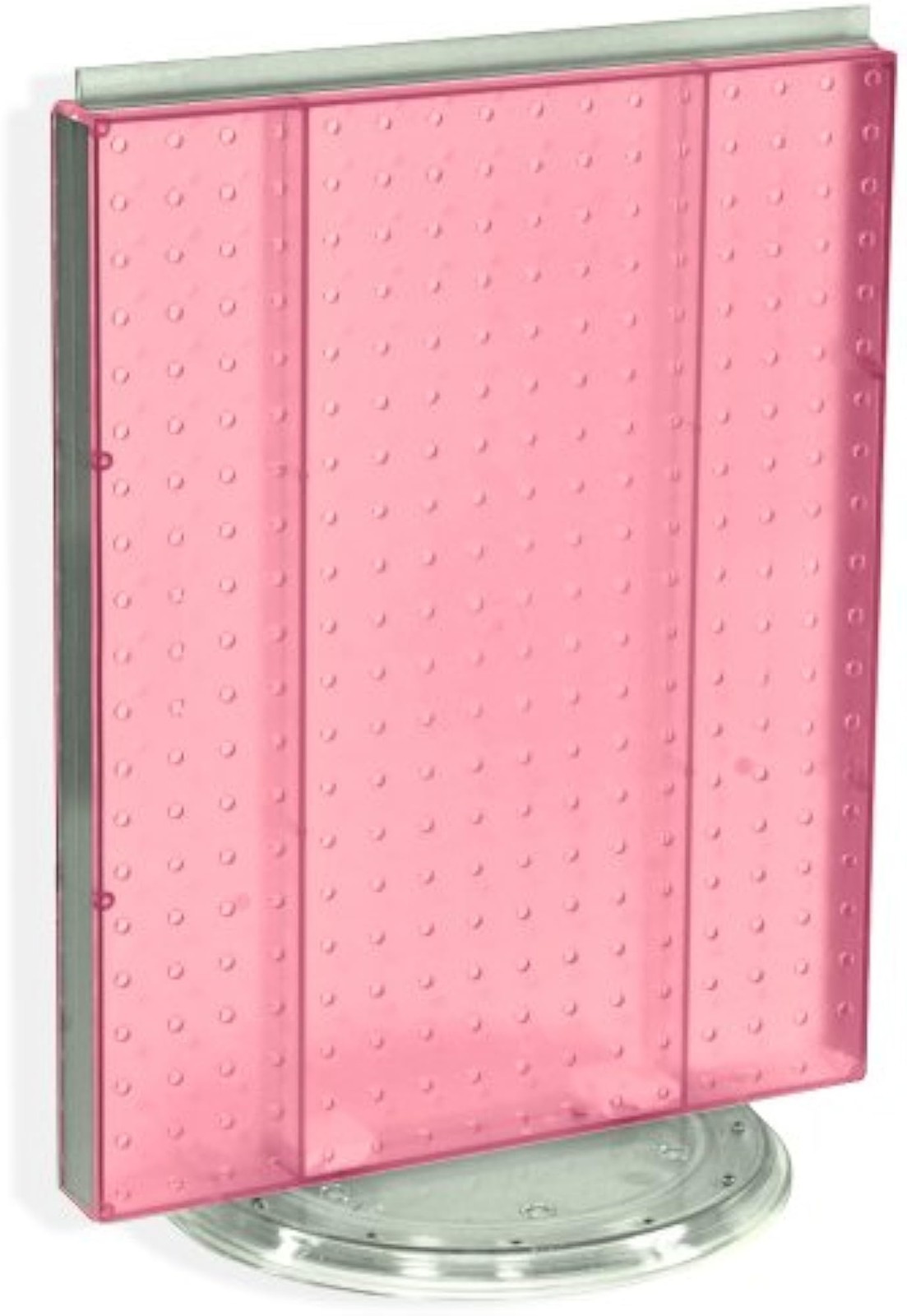 Azar Displays 700500-PNK Pegboard Counter Display, Pink Translucent Pegboard - P gallery