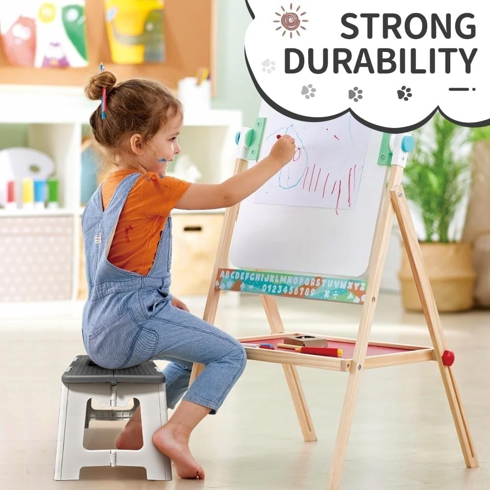 Step Stool Foldable, 9'' Folding Step Stool for & Adults, Hold Up to gallery