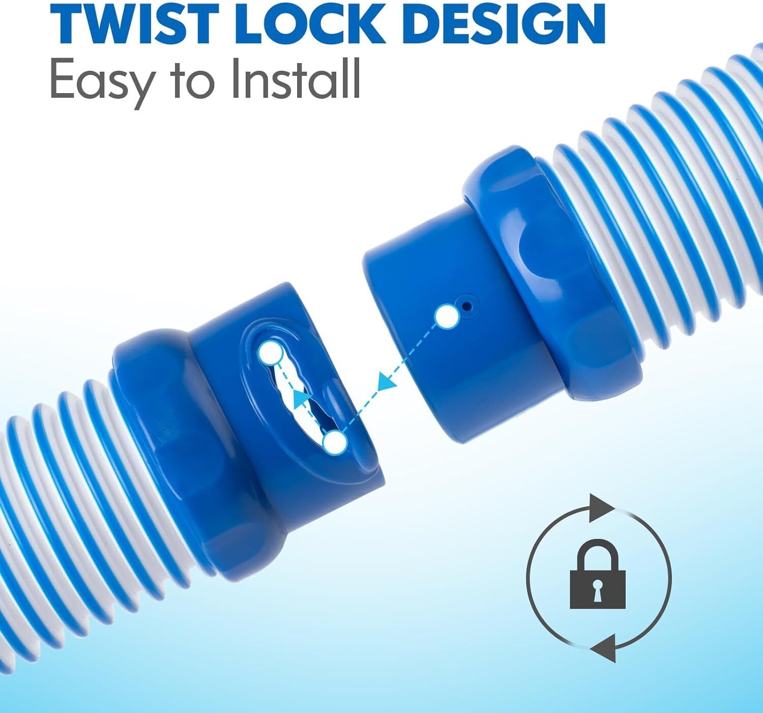 7 Pack Pool Cleaner Hose for Zodiac MX6 MX8 X7 T3 T5, R0527700 Twist Lock Replac gallery