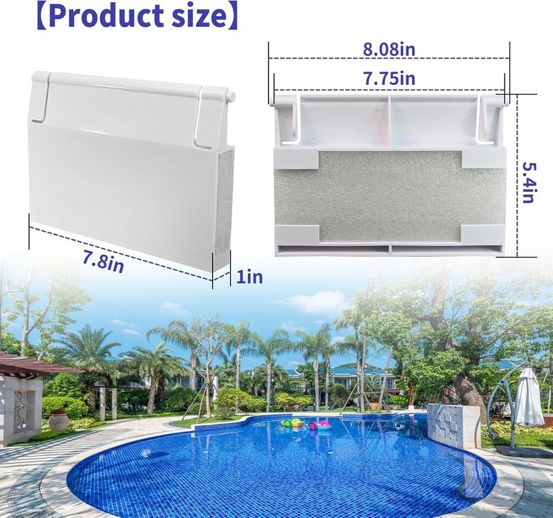 White Pool Skimmer Weir Door Replacement Kit Compatible with Hayward SP1082 S... gallery