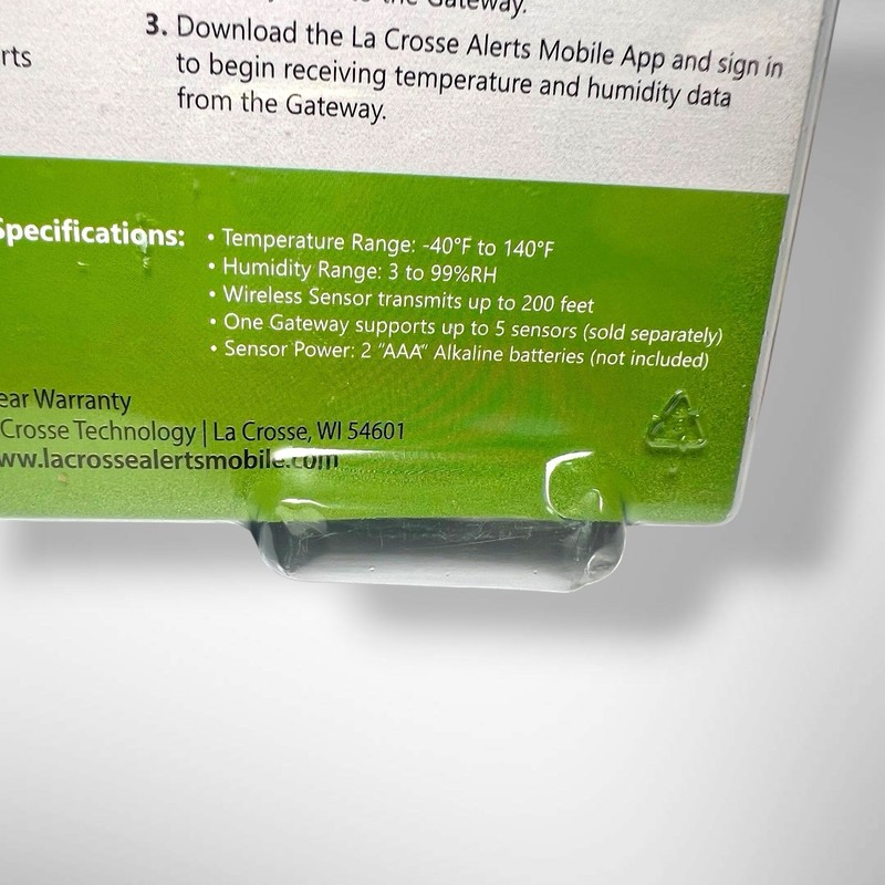 Lacrosse Alerts Wireless Remote Temperature & Humidity Monitor 926-25100-WI gallery
