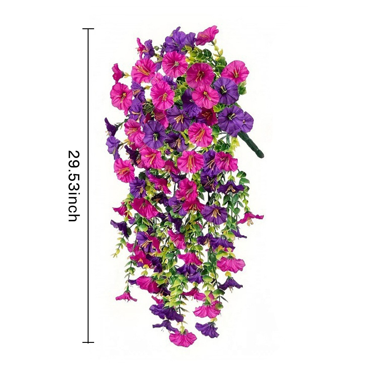 4PCS Artificial Morning Glory Vines UV Resistant Hanging Flowers Outdoor Decor gallery