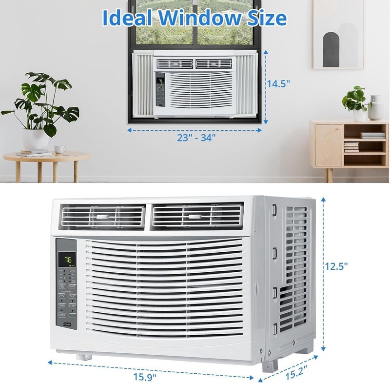 Garvee 2-Pack 6000 BTU Smart Window Air Conditioner, 50dB Quiet Operation, WiFi gallery