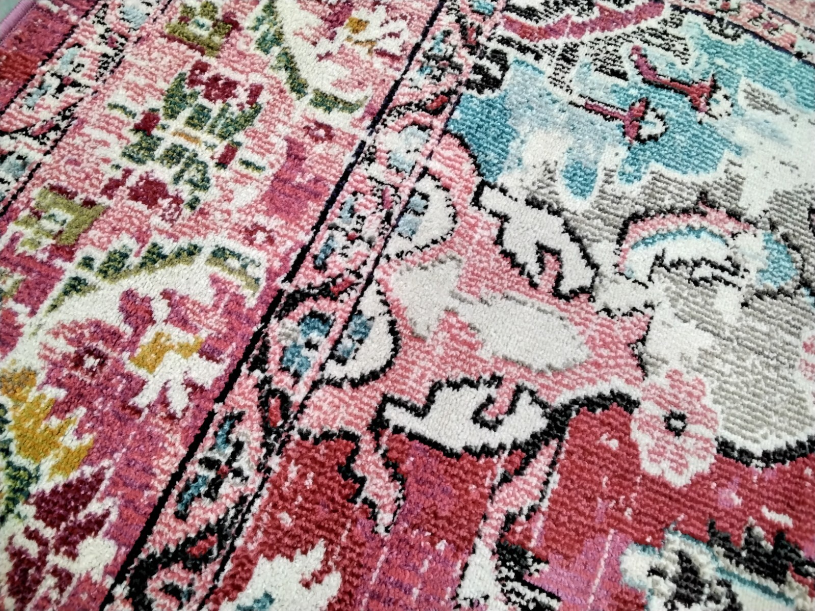 PINK / MULTI 6'-7" X 9'-2" Back Stain Rug, Reduced Price 1172759475 MNC243D-6 gallery