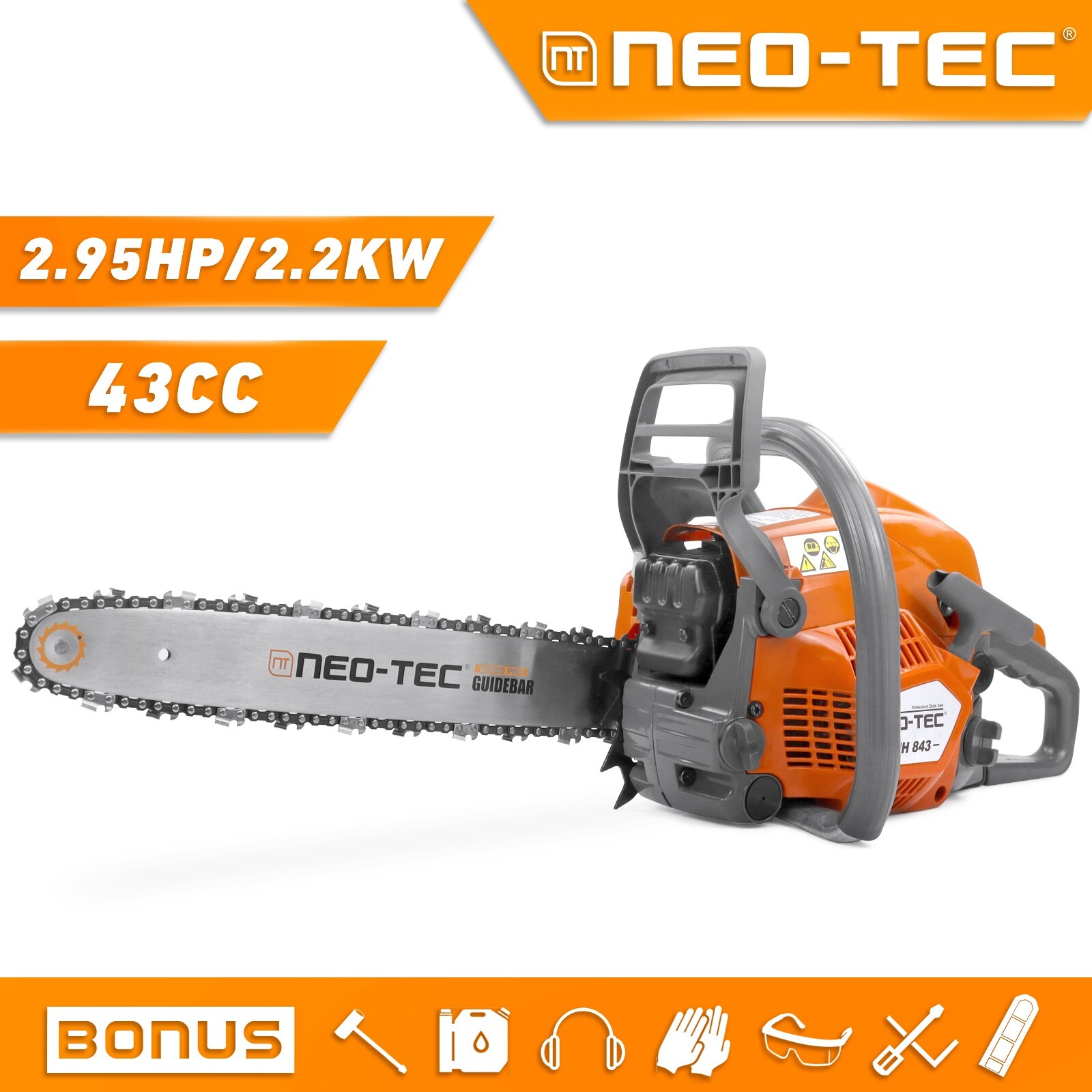 43cc Gasoline Chainsaw 16"Bar Powered Upgraded Engine Wood Cutting Gas Chain Saw gallery