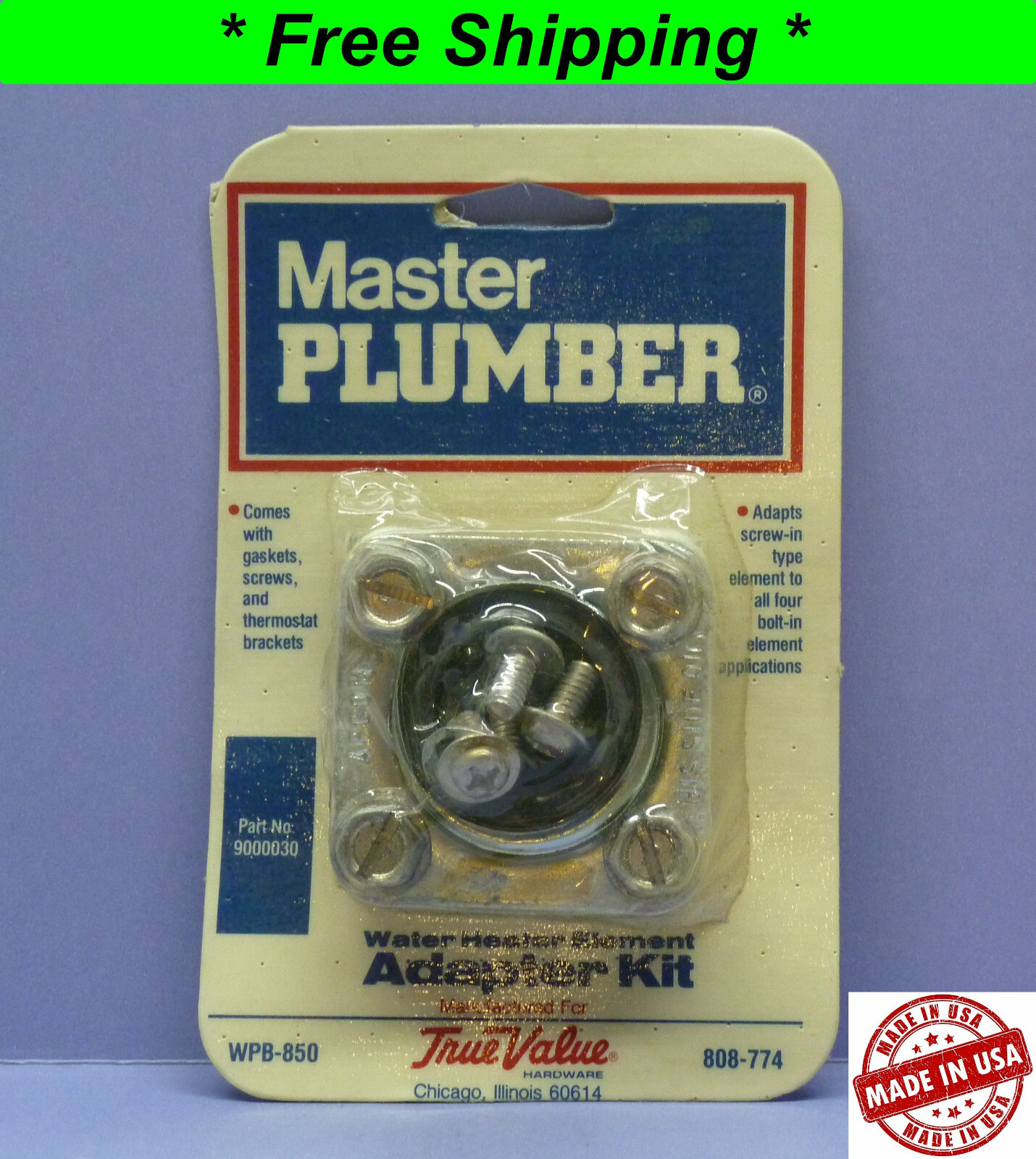 True Value Water Heater Element Adapter Kit, Universal, Screw-in Element to Bolt gallery