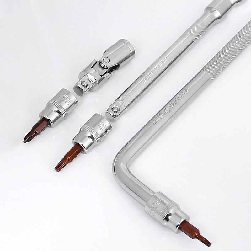 3Pcs 3/8" Drive Pozi Socket Bits Set PZ1 PZ2 PZ3 S2 Steel Phillips Screwdriver gallery