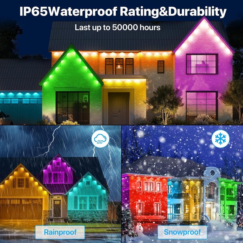 Smart Outdoor Permanent Eaves Lights For House Roof Party Holiday Decoration gallery