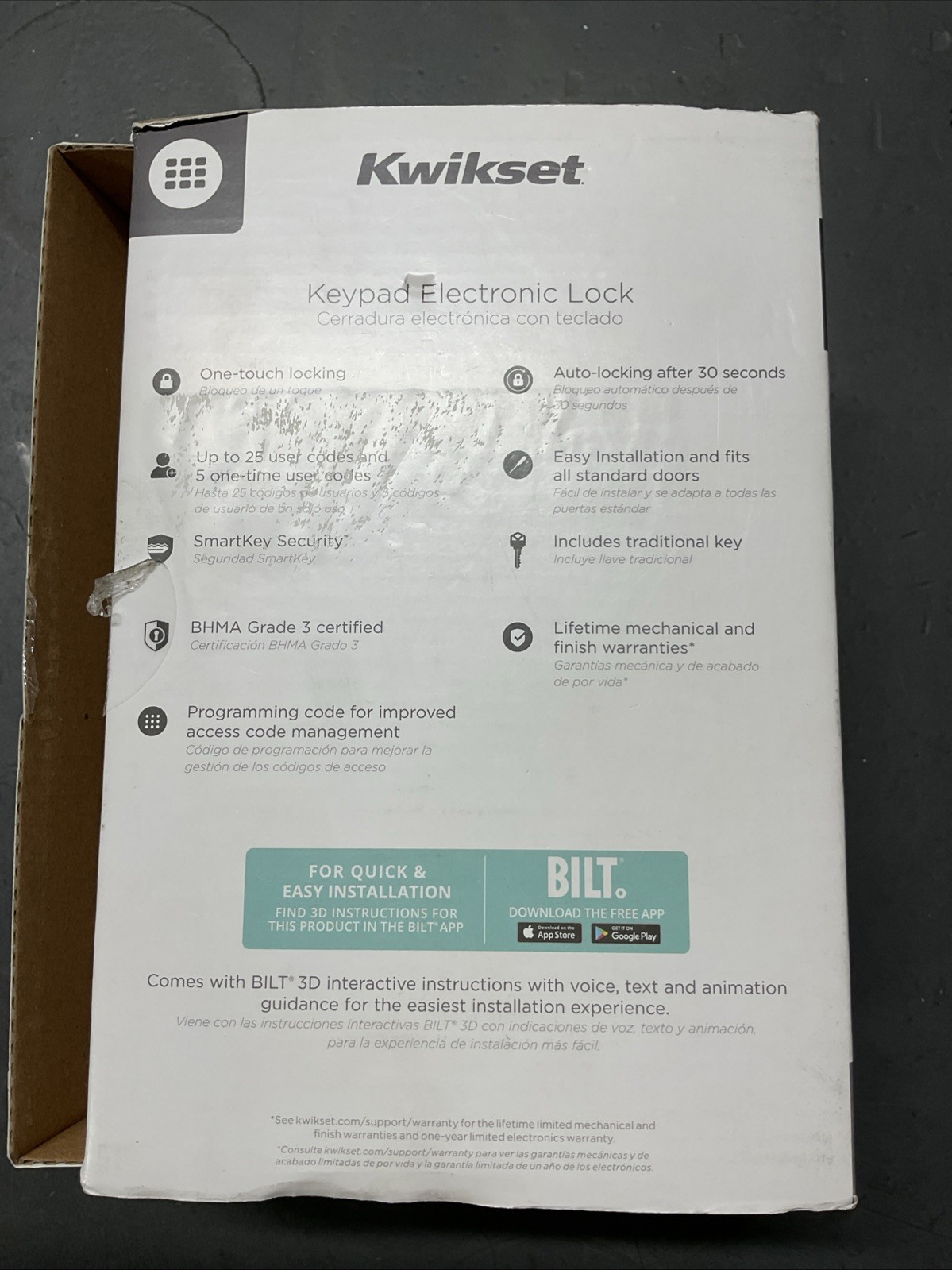 Kwikset Powerbolt 250 10-Button Keypad Electronic Lock Satin Nickel, Parts gallery