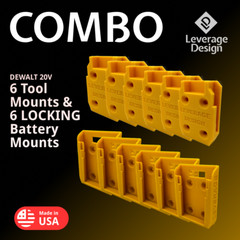 6 / 6 Combo Pack DeWALT 20V 60V Tool & Battery Mounts/Hangers/Holder – BEST FIT!