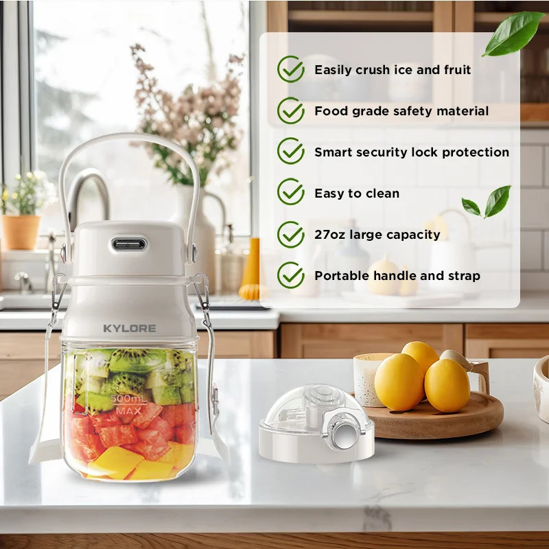 Portable Personal Blender for Shakes and Smoothies 27oz Cup and Lid Type-C gallery