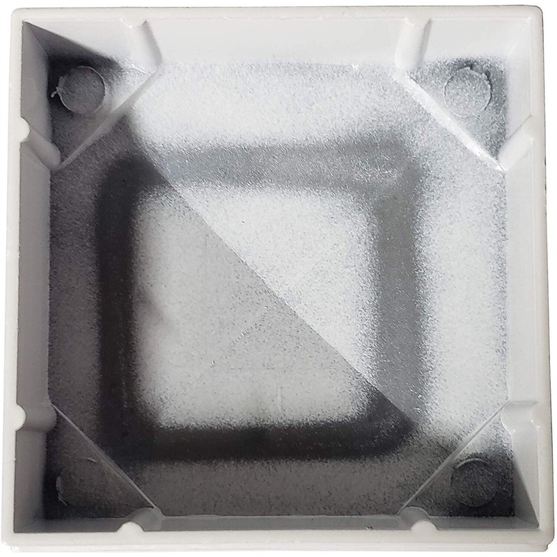 3" x 3" Aluminium Pyramid Post Cap for Metal Posts - Pressure Fit - White gallery