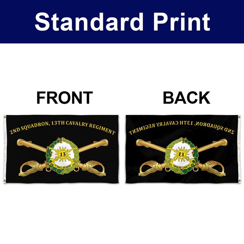 2nd Squadron, 13th Cavalry Regiment US Army Flag 3x5Feet with Brass Grommets gallery