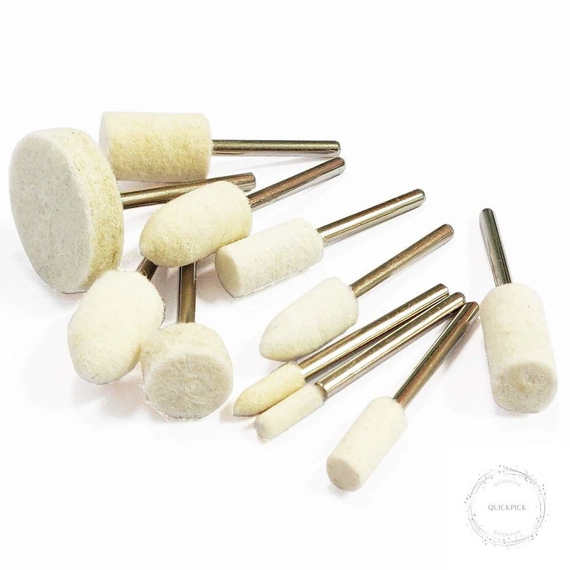 78 Pcs Polishing Buffing Wheel Set for Dremel Polishing Kit Felt Wool Cotton 1/8 gallery