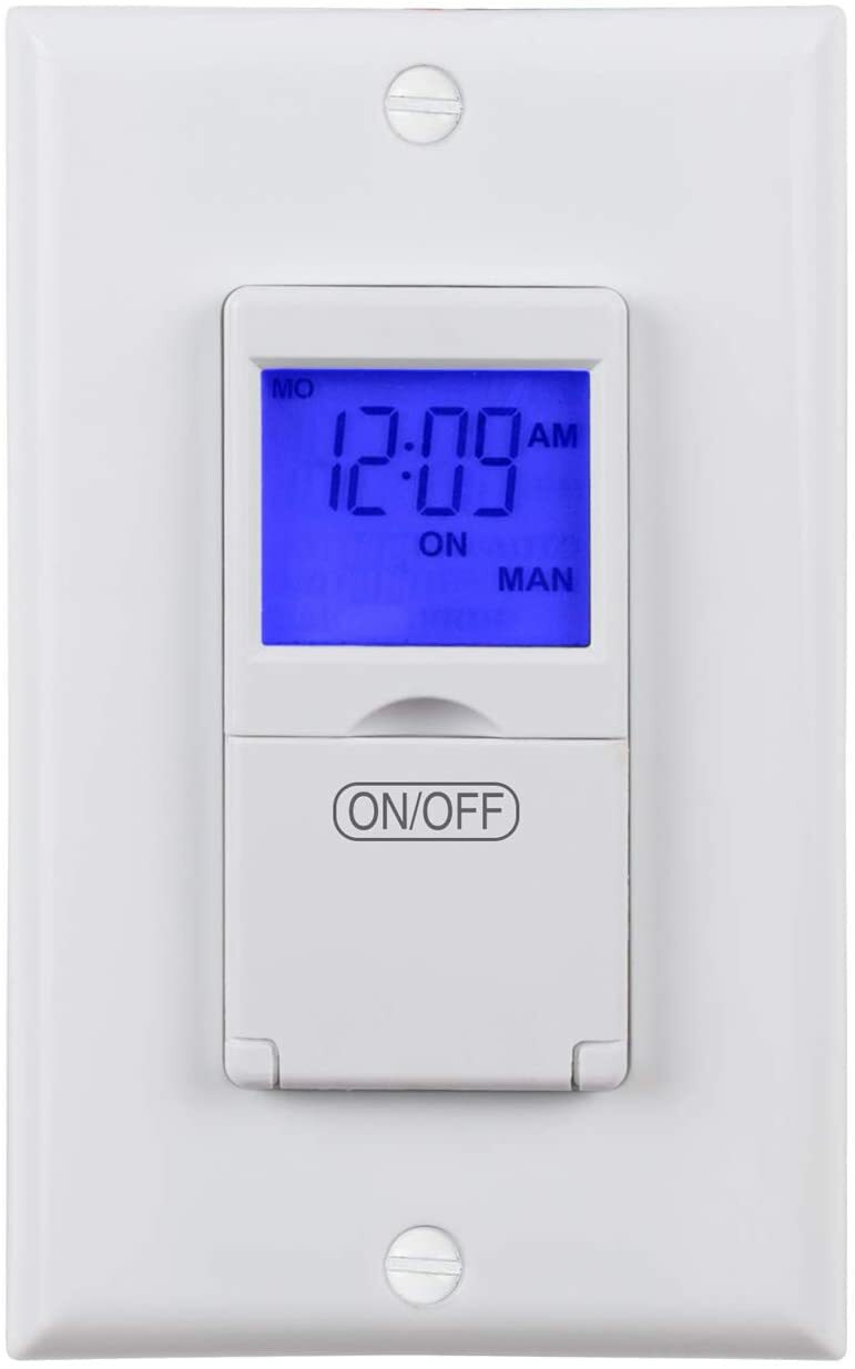 BN-LINK 7 Day Programmable In-Wall Timer Switch Digital with Blue Light, 3 way gallery