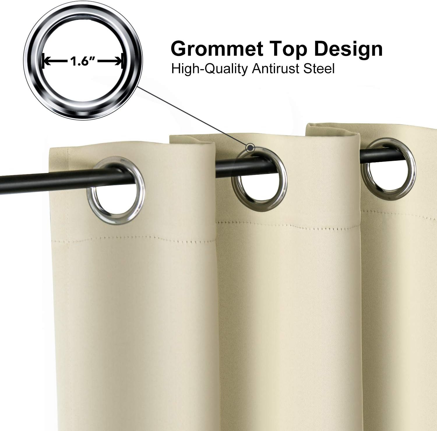 ChrisDowa Small Window Curtains 40 inches Long for Bedroom - Grommet Short Therm gallery