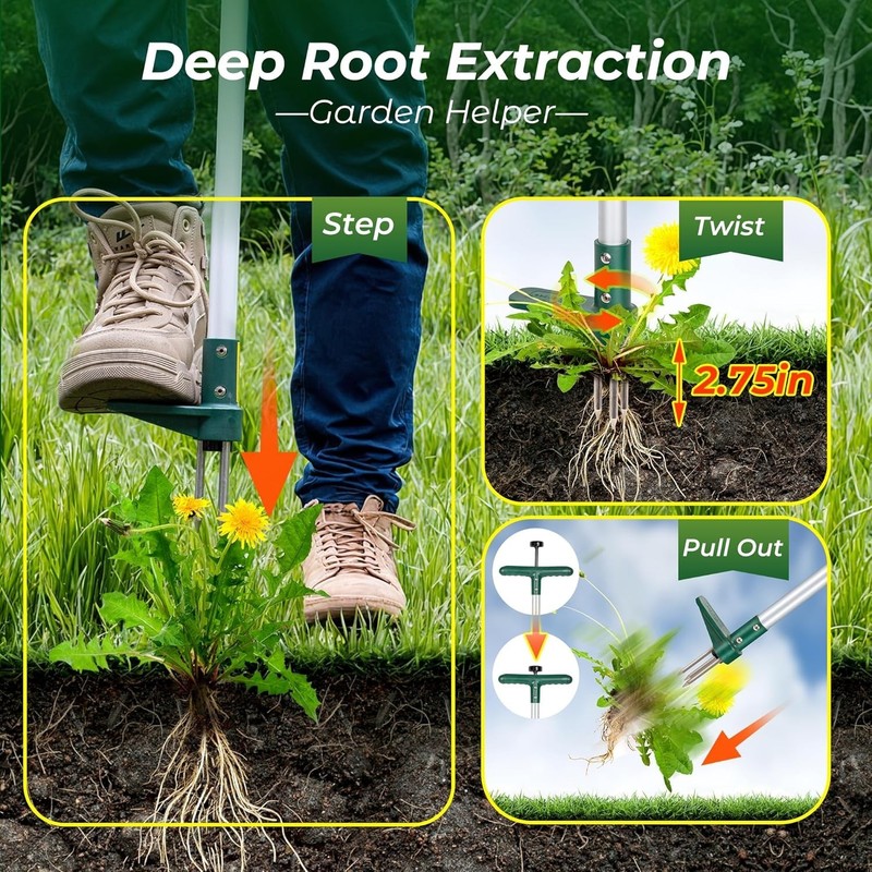 Dandelion Root Pulling Tool, Standup Weeder gallery