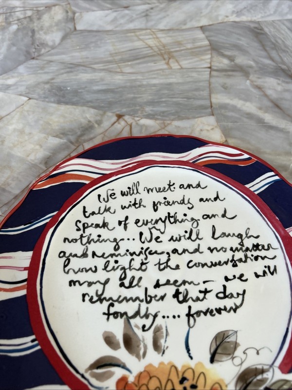 Anthropologie No. 16 Script & Pose Friendship Decorative Dinner Plate gallery
