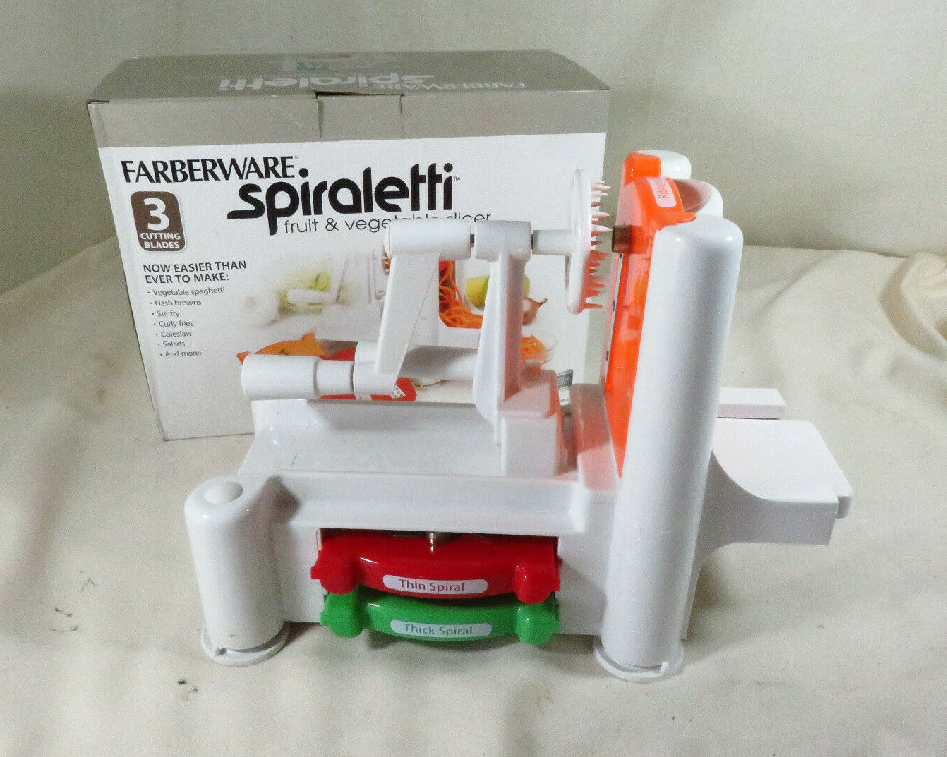 Farberware Spiraletti Fruit/Veg Slicer w/3 Cutting Blades In Box gallery