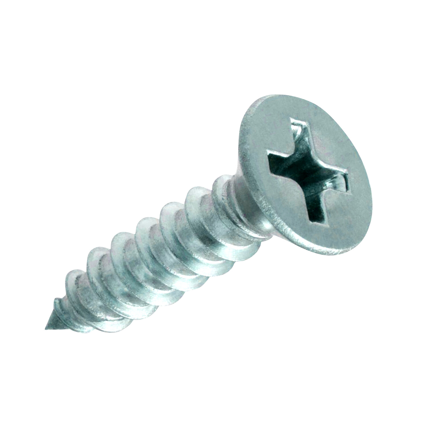 100 Pack #6 x 3/4" Flat Head Phillips Deep Thread Wood Screws Nickel gallery