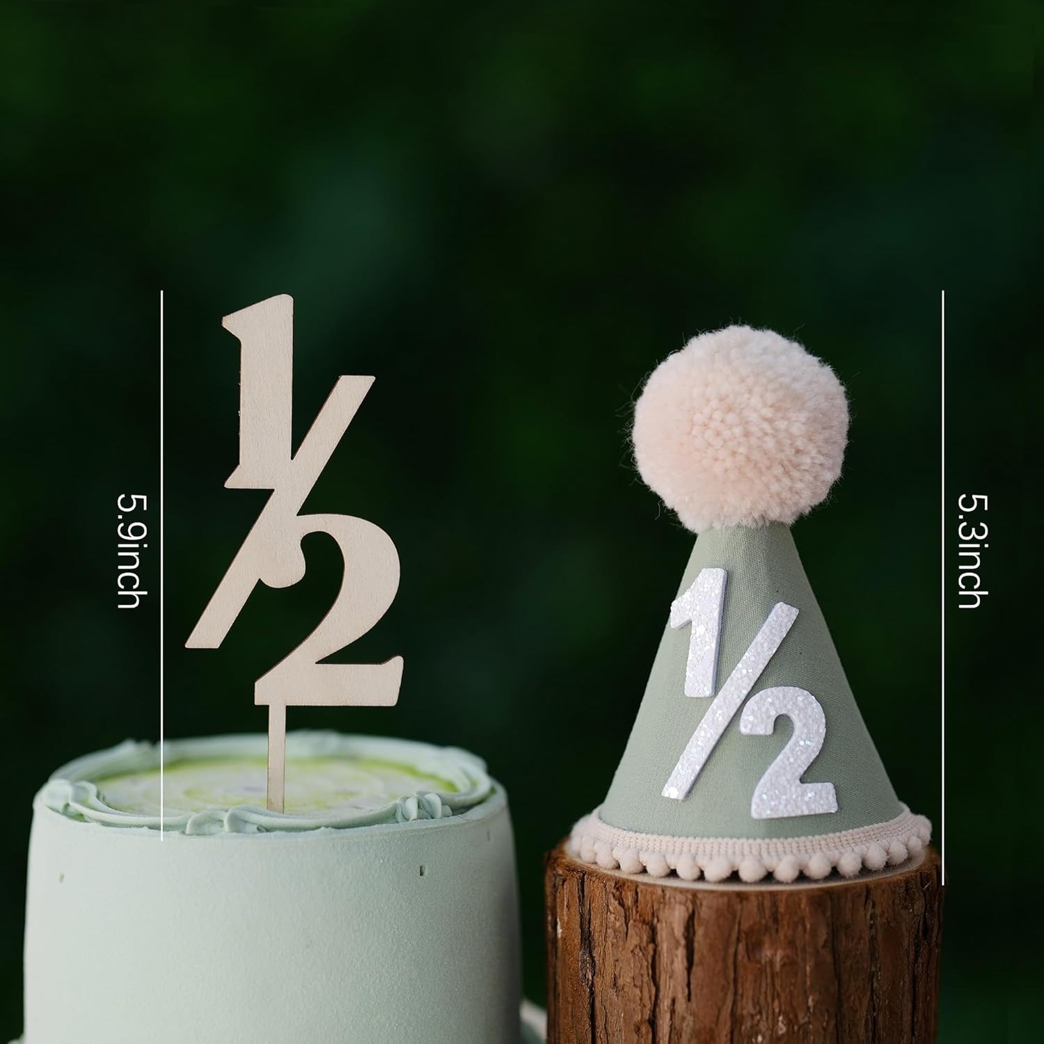 1/2 Birthday Decorations "Half Way to One" Baby 6 Months Banner Half Year NEW gallery