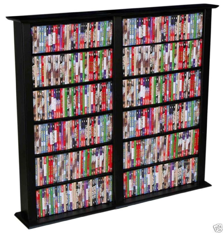 Wall Tower DVD CD Rack For Storage 928 CD 468 DVD - Black, Oak, Cherry, Walnut gallery