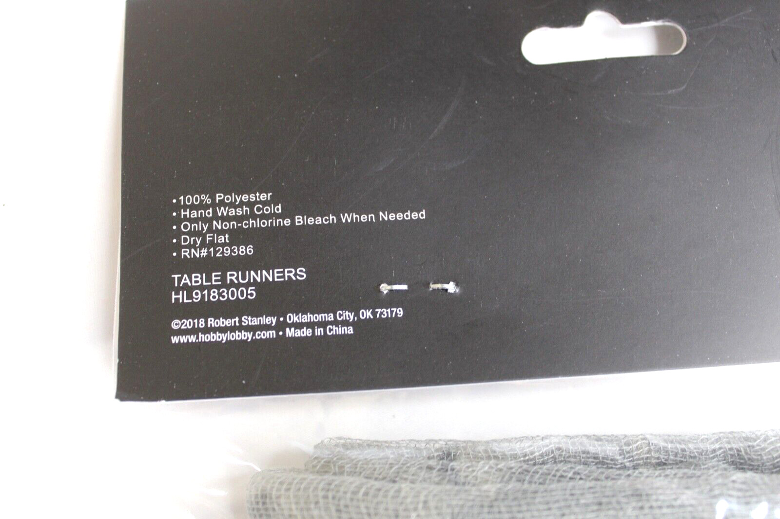 Robert Stanley Home Collection Table Runner 18in X 288in Gray A Rustic Touch gallery