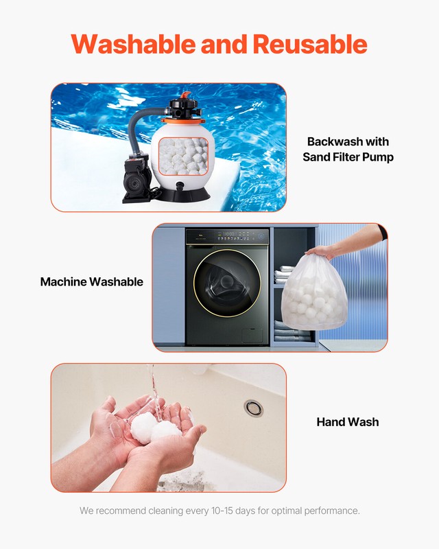 Pool Filter Balls for Sand Filter Pump 1.5 lbs Reusable for Swimming Pool gallery