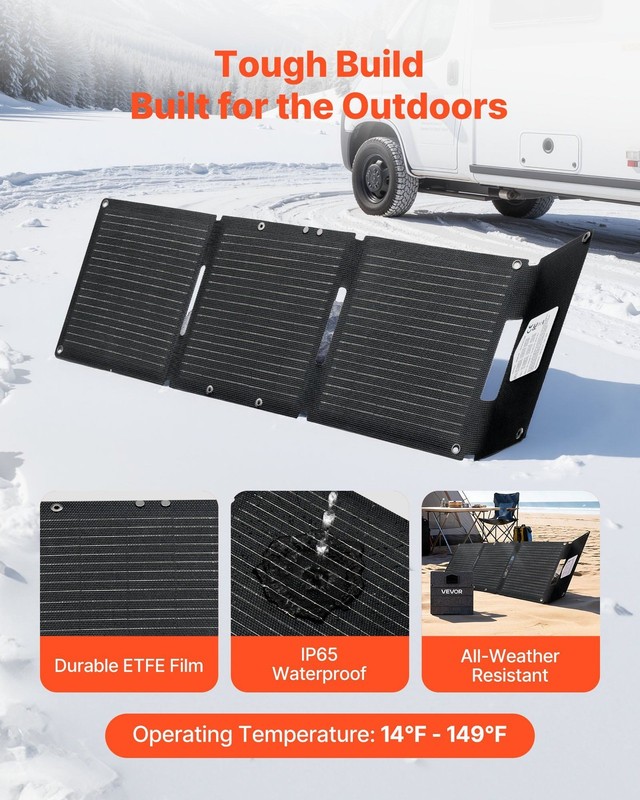 Ultra-Light 30W Foldable Solar Panel, N-Type Mono, 24% Eff, IP65, -10°C to 65°C gallery