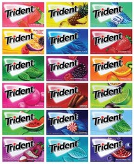 Tridents Chewing Gum Sampler Variety Pack 1 Count (Pack of 10), Assorted