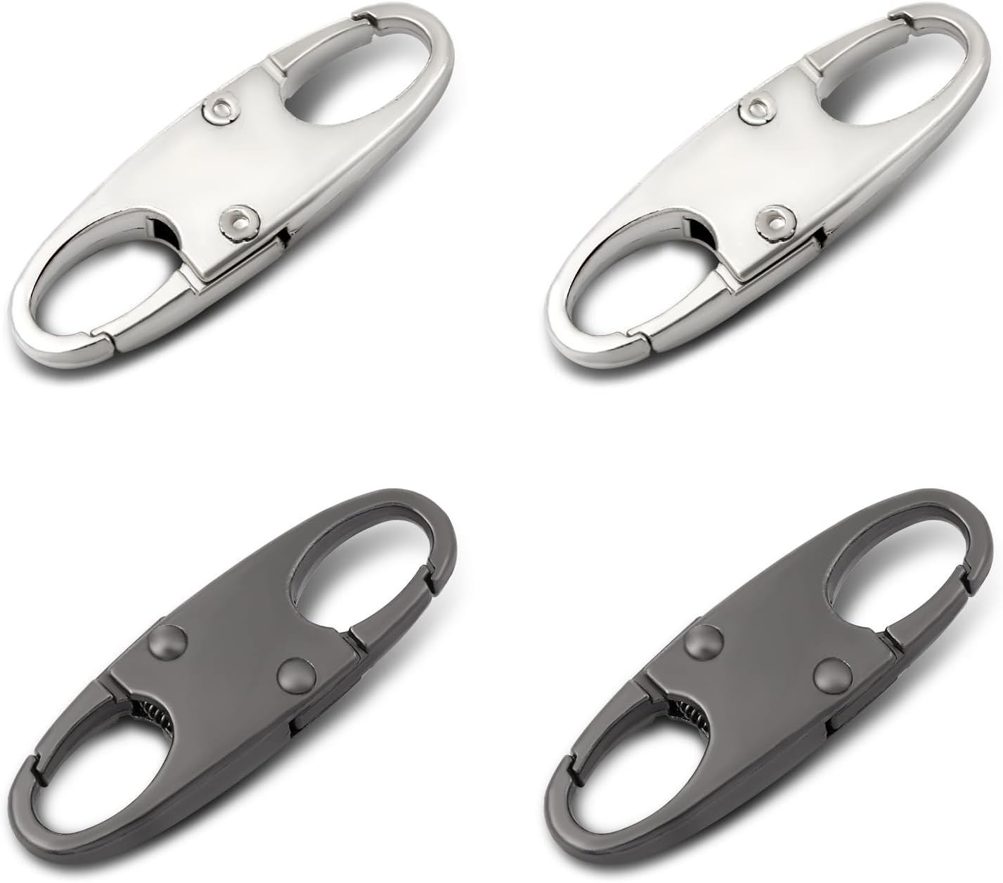 4PCS Zipper Clips Anti Theft - Double Opening Small S Carabiner Clip, Zipper gallery