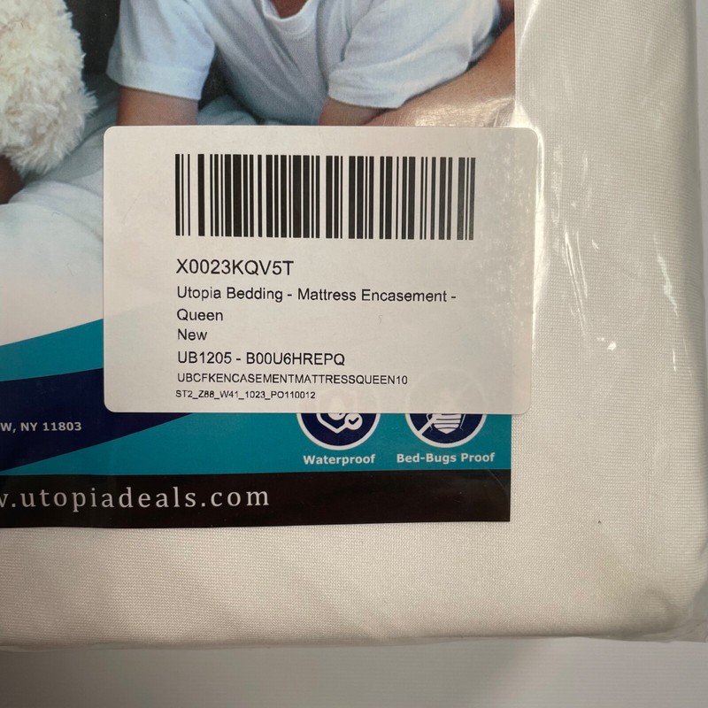 Utopia Bedding Washable Waterproof Mattres Encasement Zip Guard - Queen, NEW gallery