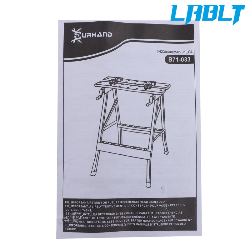 LABLT 220lb Folding Workbench,Vise Garage Steel Work Table Workshop Tool Storage gallery