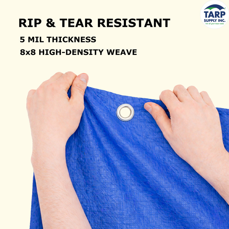 Tarp Supply Blue Poly Tarp With Grommets gallery