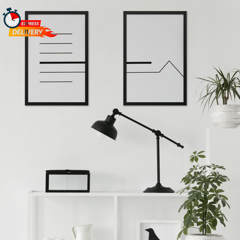 Matte Black 16X24 Frame - Single Frame, 16 X 24 Poster Frame for Artwork, Puzzle gallery