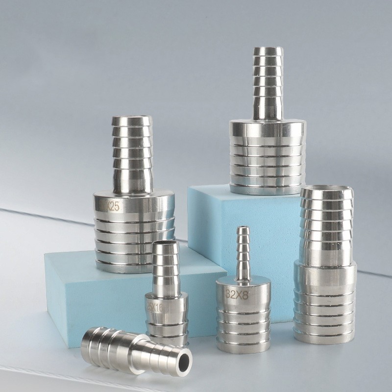 6mm~50mm Stainless Reducer Barbed Hose Joiner Connector Air Water Pipe Gas Tubi gallery