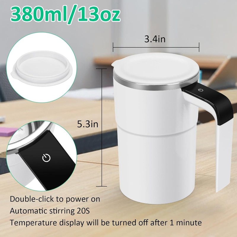 Automatic Magnetic Electric Self Stirring Mug Cup Mixing Coffee Milk Tea Beer US gallery
