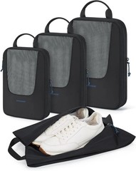 BAGSMART Compression Packing Cubes for Travel, 6/5/4set Lightweight Packing Orga