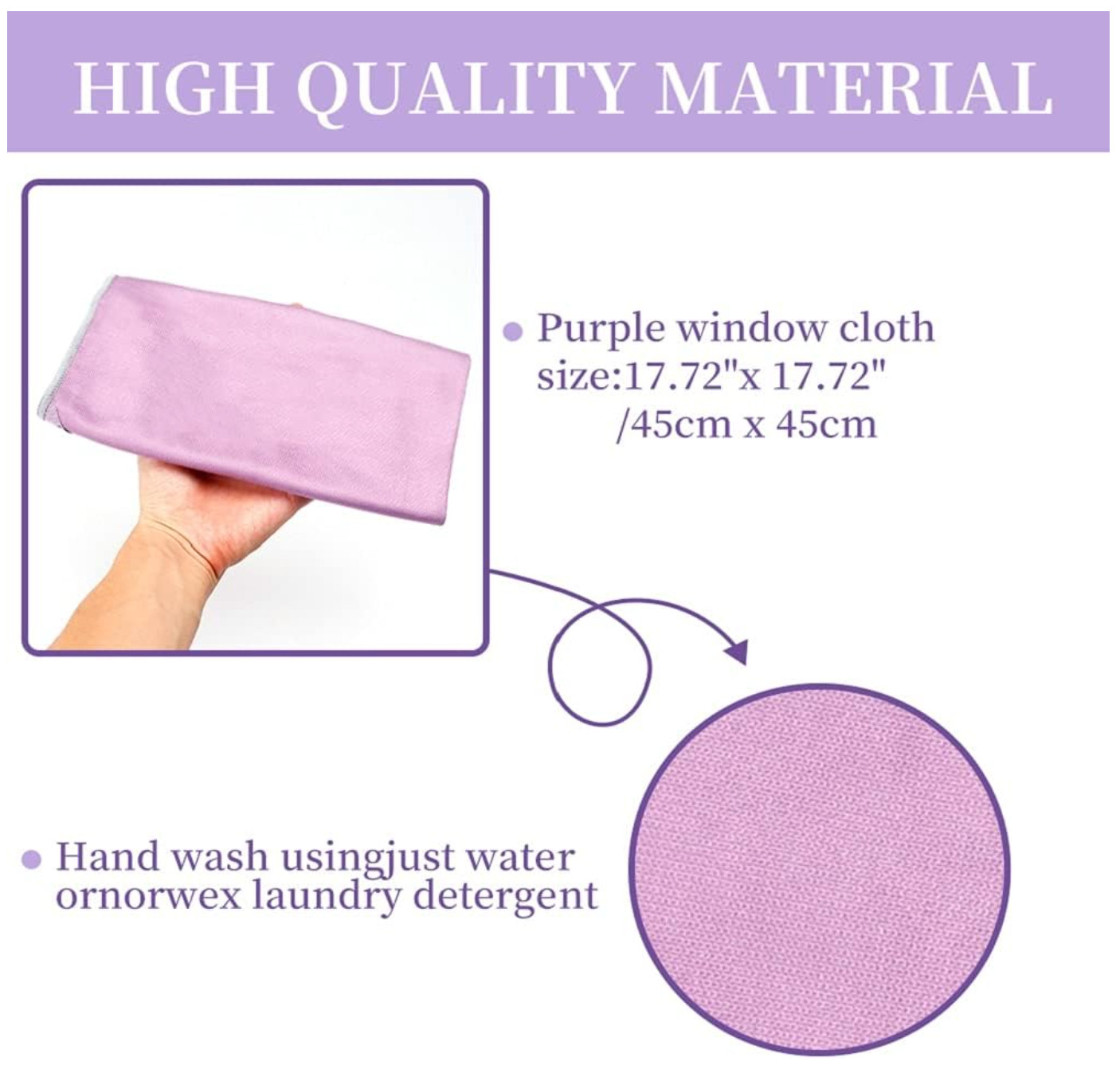 2 Pieces (2 PACK) Norwex Window Cleaning Cloth Purple FAST FREE SHIPPING TODAY gallery
