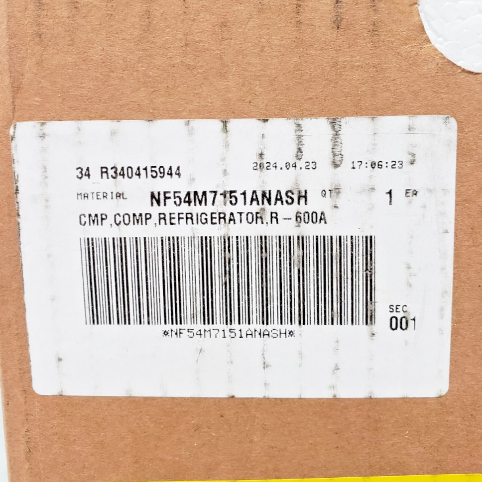 OEM Samsung Refrigerator R600A Compressor NF54M7151ANASH gallery